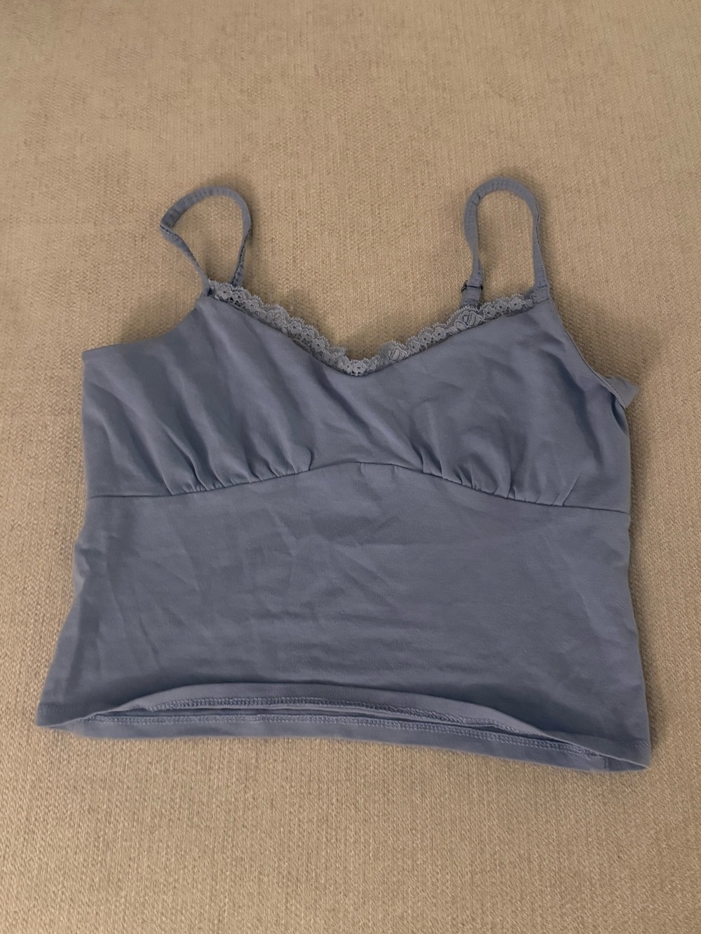 Hollister Light Periwinkle Blue Cotton Camisole tank top